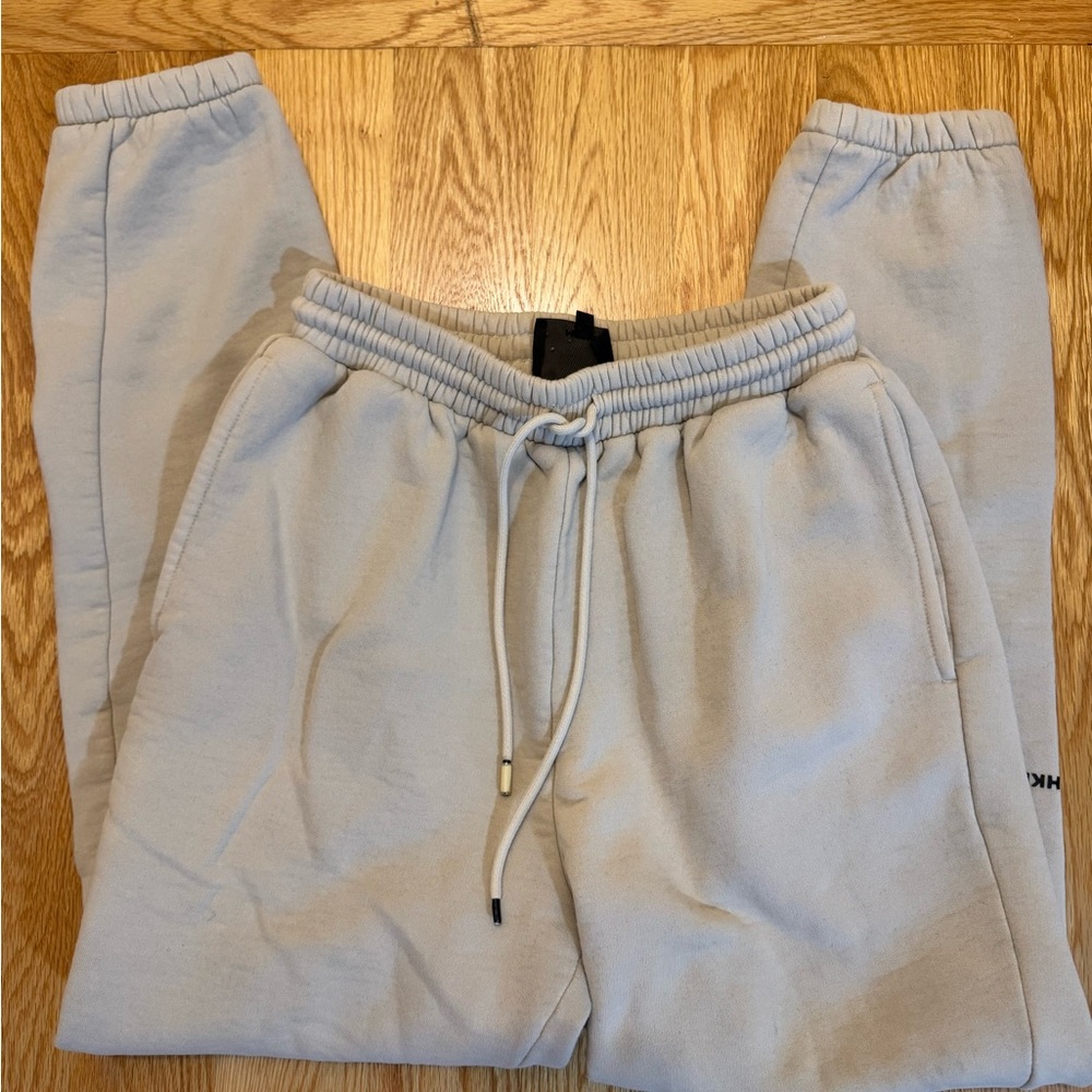 Meshki Tan Sweatpants Elastic Waistband Relaxed Fit